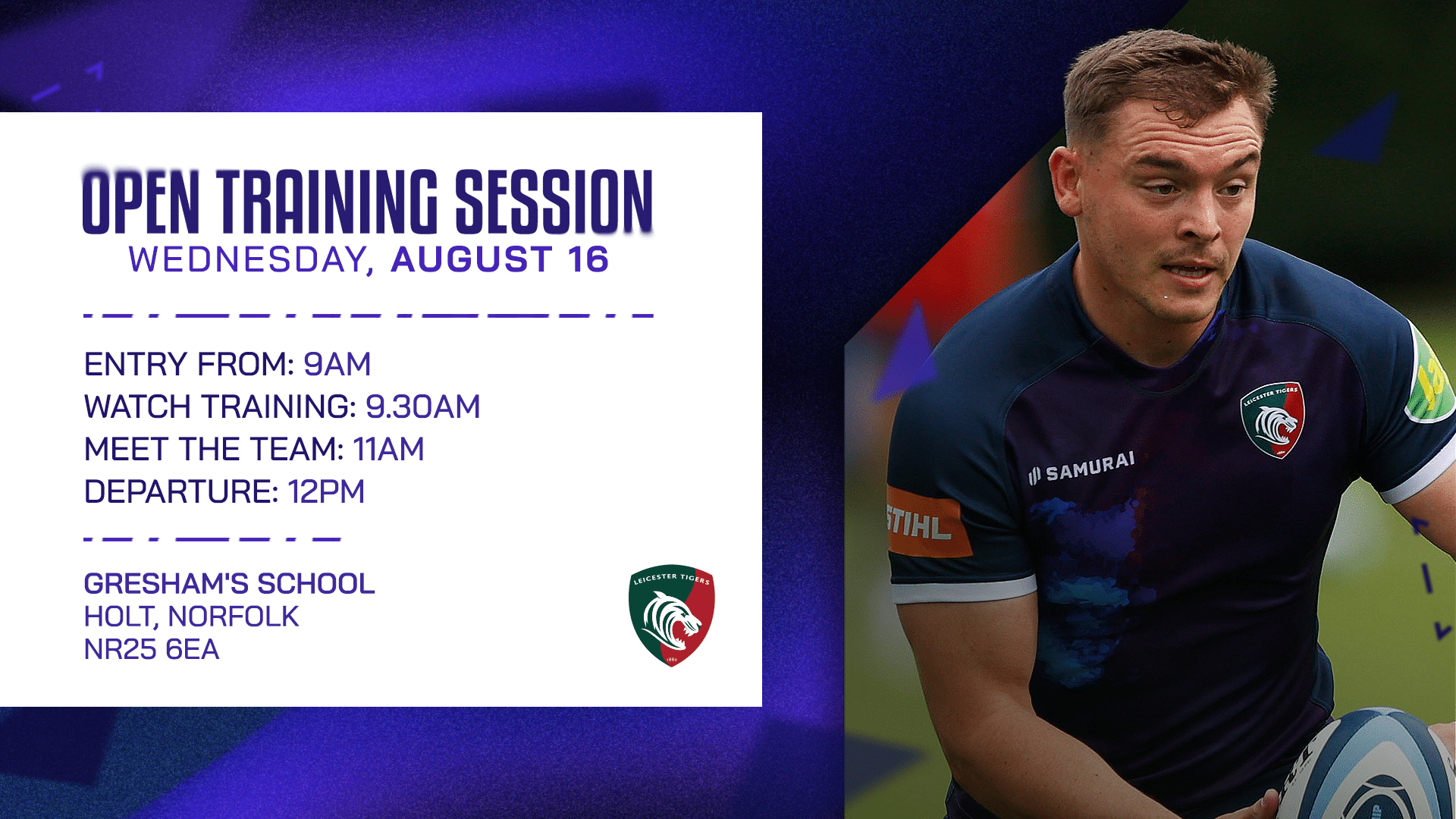Leicester Tigers Open Training Session at Greshams
